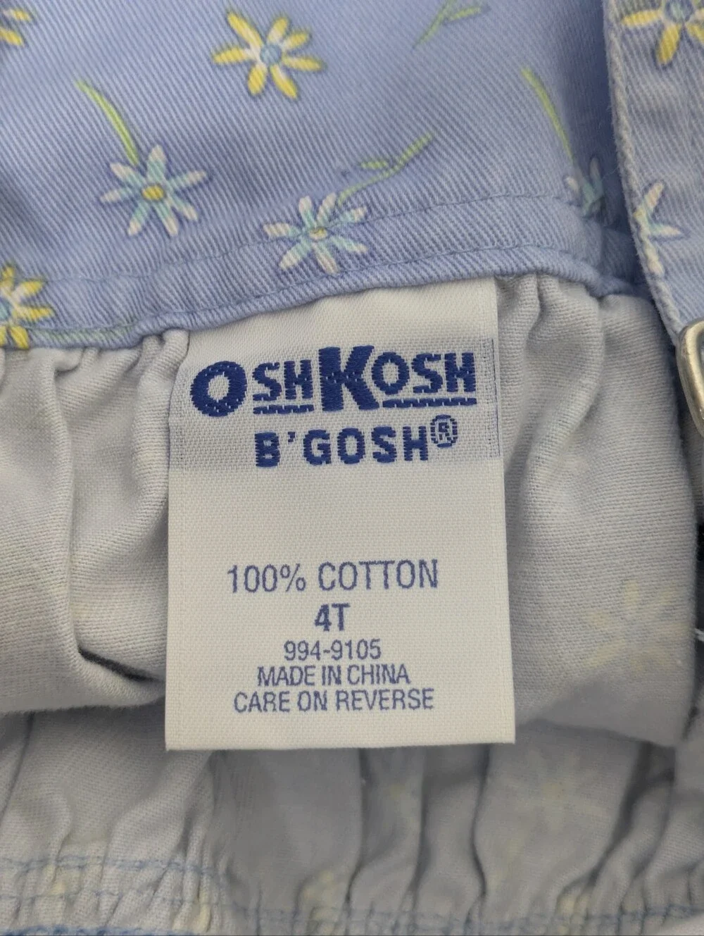 Vintage Oshkosh Purple Flower Denim Jumper 4T